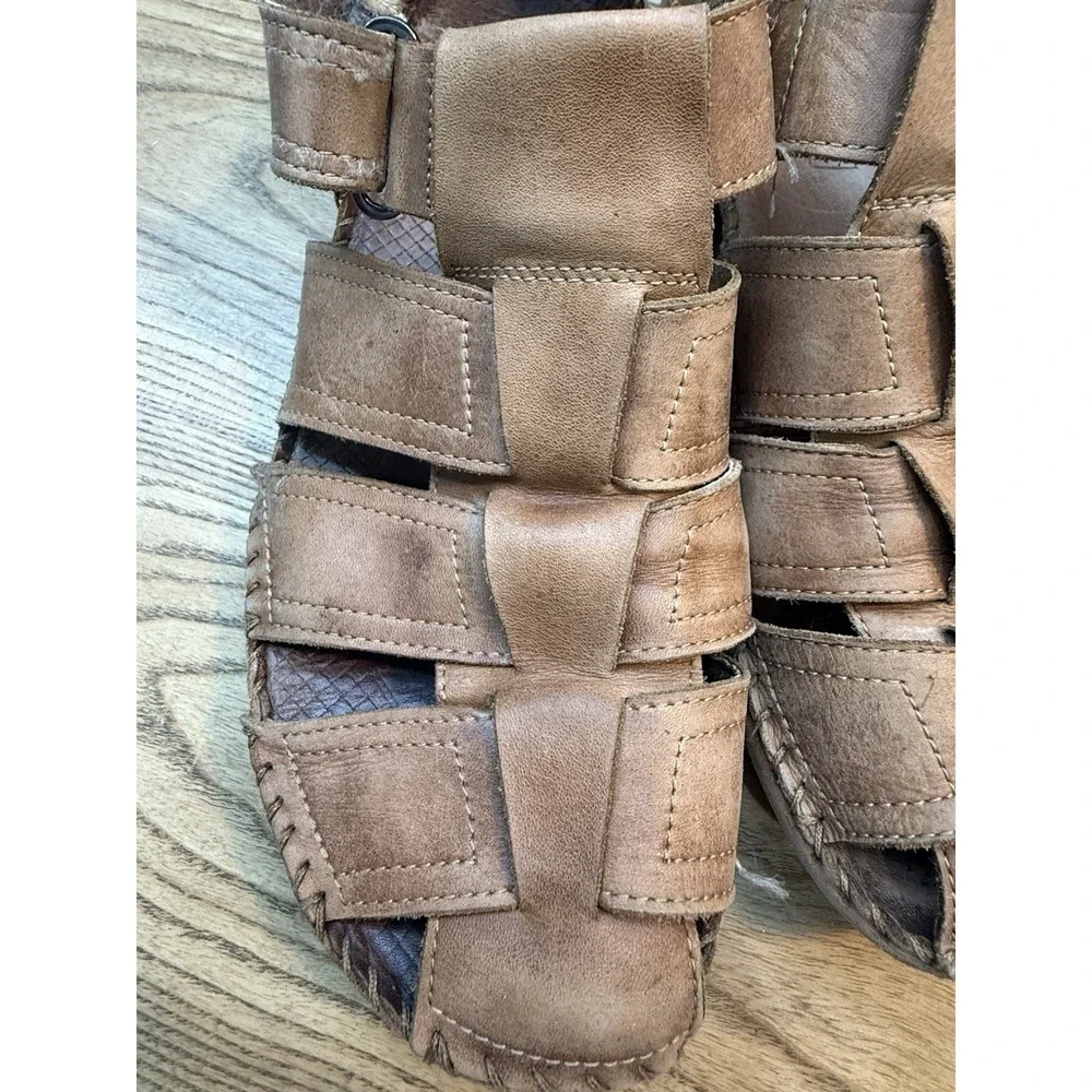 Pikolinos Tarifa Sandals Mens Size 10-10.5‎ EUR 44 Fisherman Brown Leather